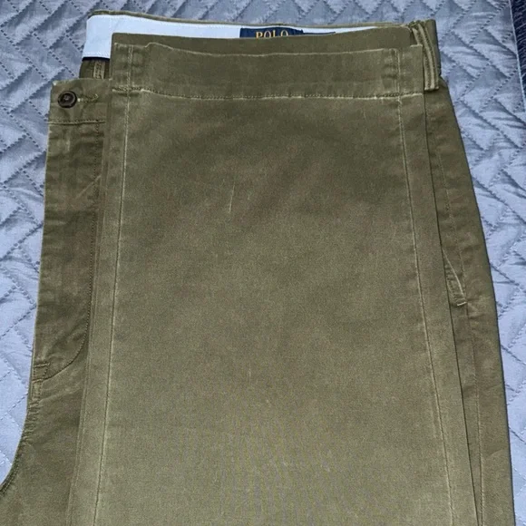Big and Tall Polo by Ralph Lauren Olive Green Casual Pants - Picture 3 of 5